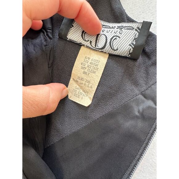 CDC Evening Black Cocktail Dress Size 6 Open Back - Picture 4 of 7